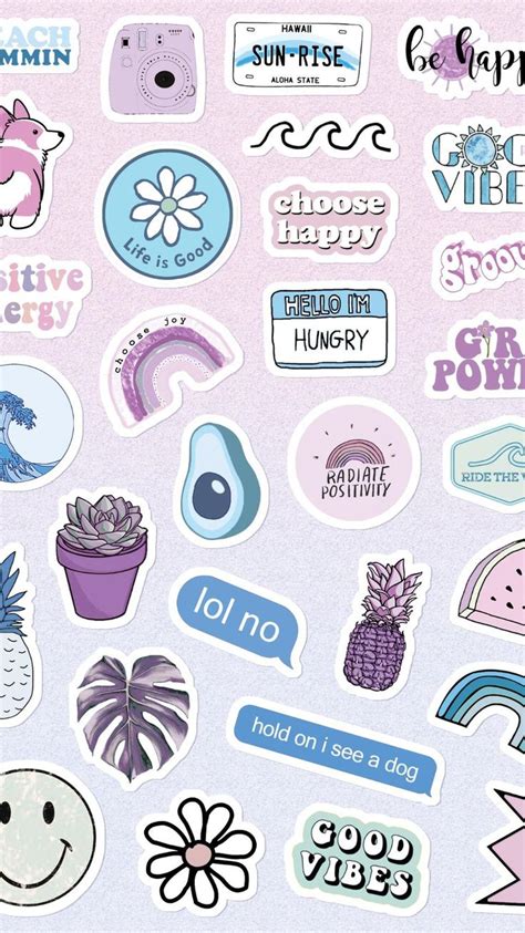 Aesthetic stickers | Aesthetic stickers, Sticker design, Preppy stickers