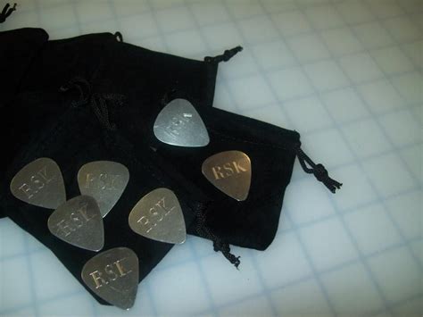 Engraved stainless steel guitar pick $14 free shipping. www.personalizeyouritems.com | Steel ...