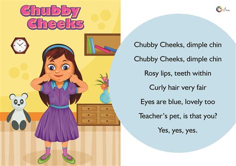 Printable Nursery Rhyme Lyrics Card - Chubby Cheeks | Short nursery rhymes, Kids nursery rhymes ...