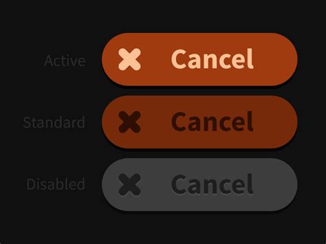 Cancel Button States by Danny Garcia - Dribbble