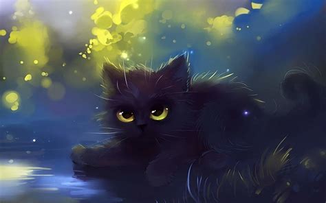 Cartoon Cat . Black cat painting, Cat painting, Black cat art, Cute Black Cat Cartoon HD ...