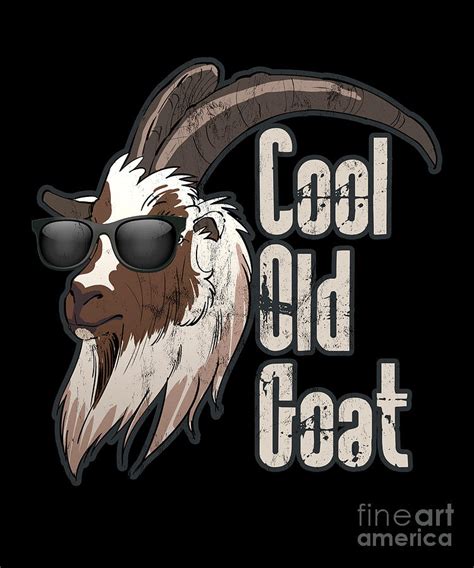 Cool Old Goat Design Drawing by Noirty Designs