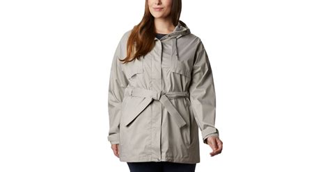 Columbia Women's Pardon My Trench Rain Jacket Plus Size - Flint Grey ...
