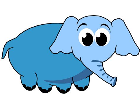 Blue Elephant Clip Art Free Stock Photo - Public Domain Pictures