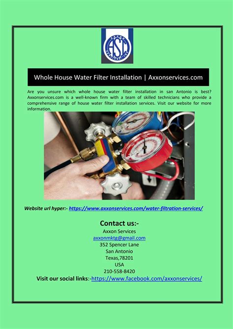 Whole House Water Filter Installation | Axxonservices.com by Barack Obama - Issuu