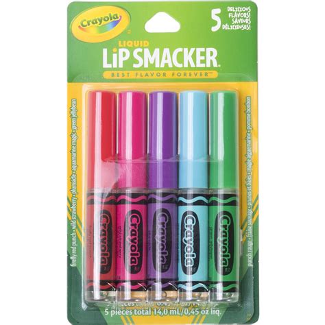 Amazon.com : Lip Smacker Crayola Liquid Lip Gloss 5 Party Pack, 0.45 Fl. Oz, Firefly Red Punch ...