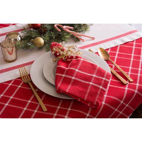 DII® Holly Berry Plaid Tablecloth | Plaid tablecloth, Plaid napkins, Christmas gift inspiration