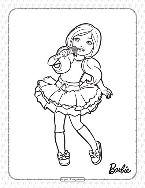 Printable Chelsea is Singing Coloring Page