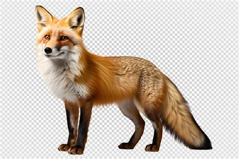 Premium PSD | Side view fox isolated png fox isolated on transparent ...