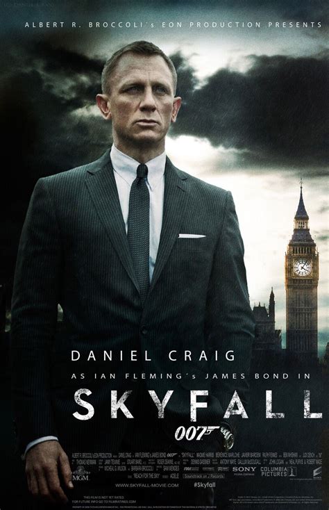 Art Print 2012 Poster 007 James Bond "Skyfall" Movie Daniel Craig Decor ...