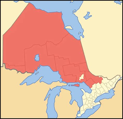 Map of Ontario Districts - MapSof.net