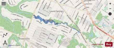 Laurel Springs Lake Fishing Map | Nautical Charts App