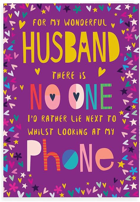 For My Wonderful Husband Birthday Card Humorous Funny Adult with Lovely ...