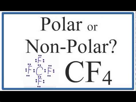 Is CF4 Polar or Non-polar? (Carbon Tetrafluoride) - YouTube