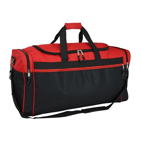 DALIX 25" Extra Large Vacation Travel Duffle Bag in Red and Black - Walmart.com