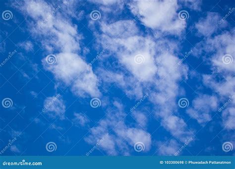 Clear blue sky and clouds. stock photo. Image of cloud - 103300698