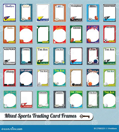 Mixed Sports Trading Card Picture Frames Stock Image - Image: 27083231