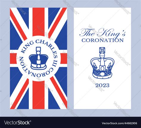 Poster for king charles iii coronation Royalty Free Vector