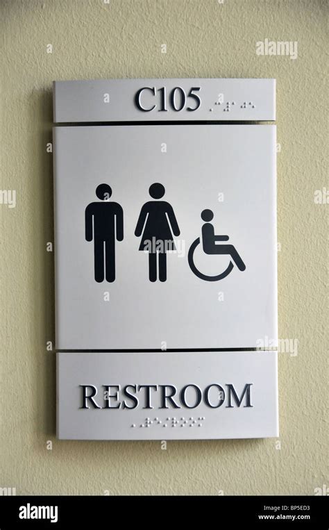 Bathroom for disabled sign Stock Photo - Alamy