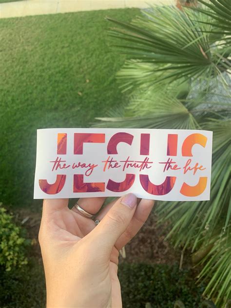 Jesus Car Decal/ Jesus Sticker/ Religious Car Decal/ Christian - Etsy