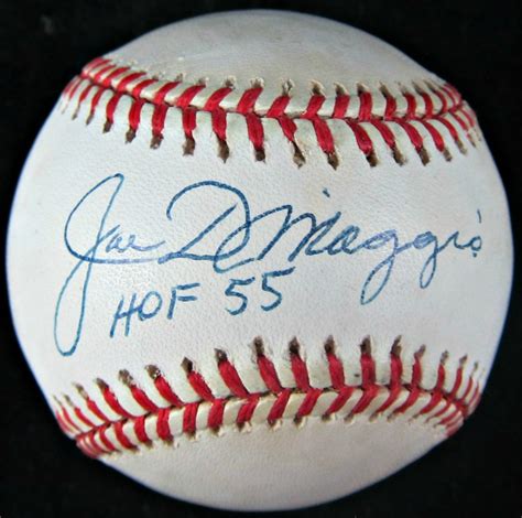 Joe DiMaggio Autographed & Inscribed Baseball - Memorabilia Center