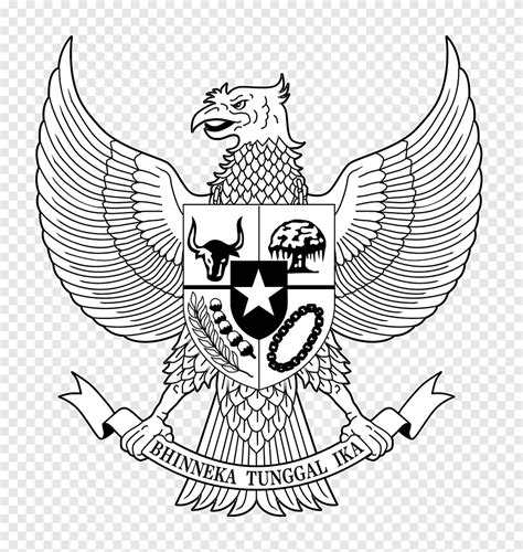 Bhinneka Tunggal Ika logo, National emblem of Indonesia Pancasila Garuda, garuda, cdr, white png ...