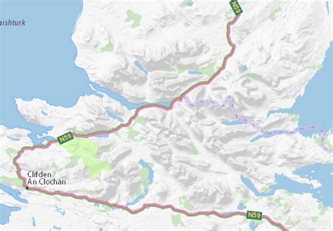 MICHELIN Leenane map - ViaMichelin