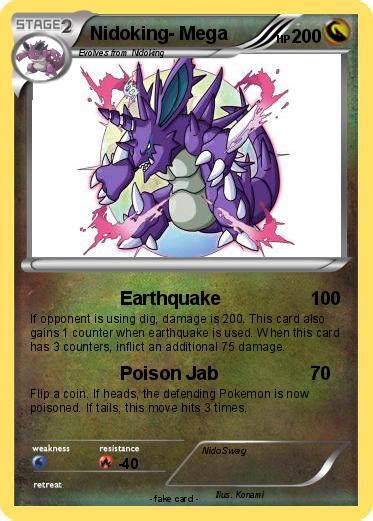 Pokémon Nidoking Mega - Earthquake - My Pokemon Card