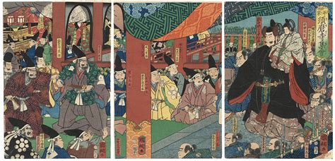 Fuji Arts Japanese Prints - Taira Clan: A Gathering at Suma Temple by ...