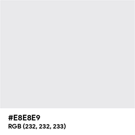 Hex #E8E8E9 Color Code