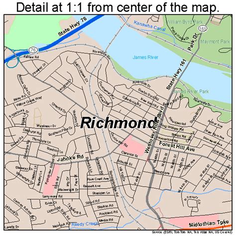 Richmond Virginia Street Map 5167000