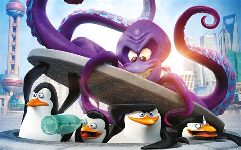 Penguins Of Madagascar - Penguins Of Madagascar Dave The Octopus - 3840x2401 Wallpaper - teahub.io