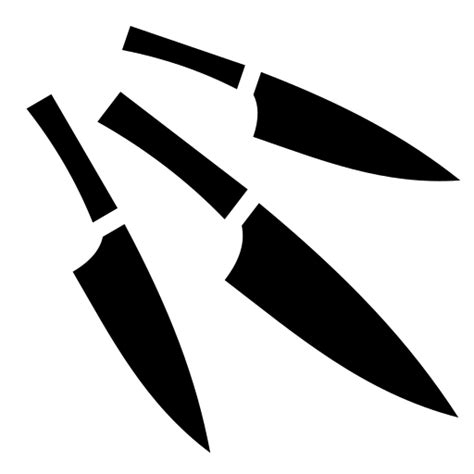 Kitchen knives icon, SVG and PNG | Game-icons.net