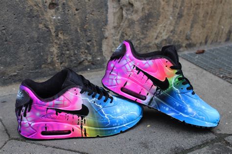 Custom Painted Airbrush Nike Air Max Blue Meets Etsy 14560 | Hot Sex ...