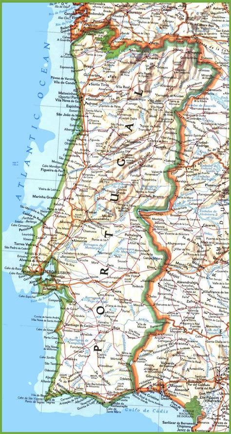 Portugal road map http://ontheworldmap.com/portugal/portugal-road-map ...