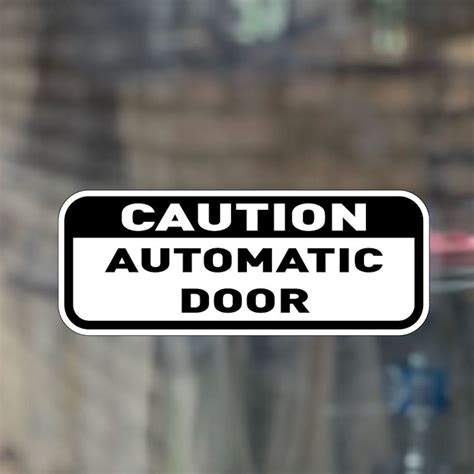 2 X Automatic Door Warning Sticker Decal Sticker Decal - Etsy