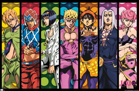 JoJo's Bizarre Adventure - Group Wall Poster, 22.375" x 34" - Walmart.com