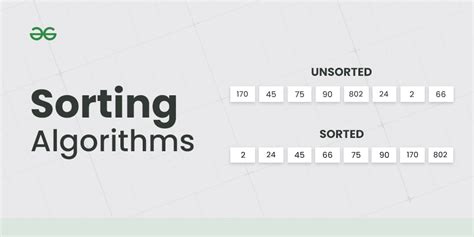 Sorting Algorithms - GeeksforGeeks