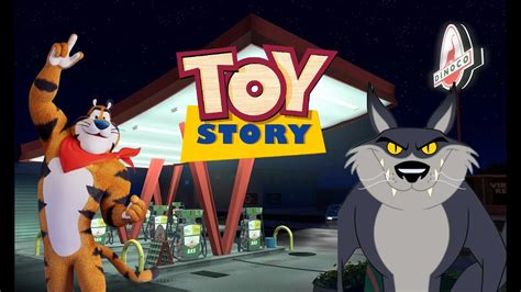 Toy Story Gas Station Spoof Tony The Tiger And Big Bad Wolf - YouTube