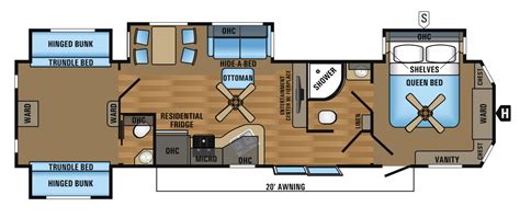 2 Bathroom Travel Trailer Floor Plans - floorplans.click