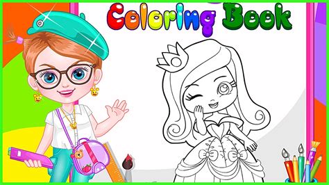 Princess Coloring Games Online | "Princess Coloring Book" (Free Game!) - YouTube