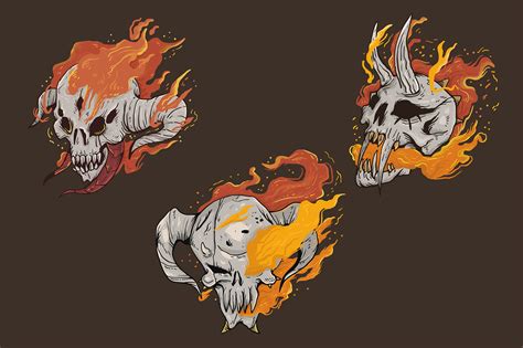 Fire Demonic Skull on Behance