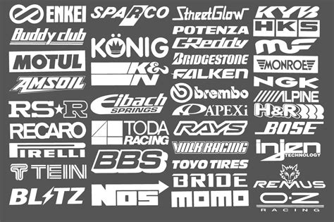 Automotive Sponsor Jdm 39 Decals Stickers Pack V1 Car Racing Turbo ...