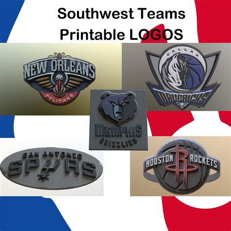 USA Southwest Teams Printable LOGOS 3D model 3D printable | CGTrader