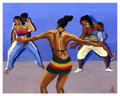 Jamaican Dancehall Slow Whine dancehall Vibe Scene Art Print, Hand-drawn by Jamaican Painter ...