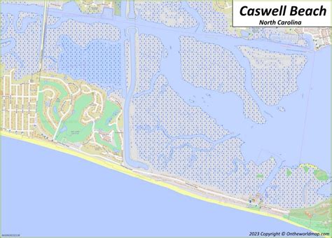 Caswell Beach Map | North Carolina - Ontheworldmap.com