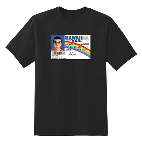 Mclovin ID Driver License Shirt from Superbad Movie Gildan T Shirt S-2XL free shipping