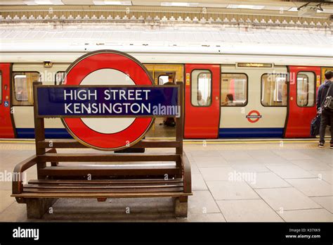 High Street Kensington Underground station in London Stock Photo - Alamy