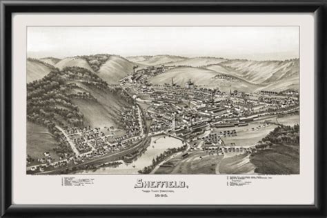 Sheffield PA 1895 Restored Map | Vintage City Maps