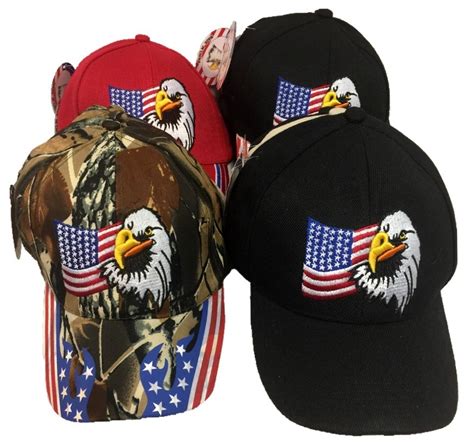 Wholesale American Flag with Eagle Baseball Hat | DollarDays